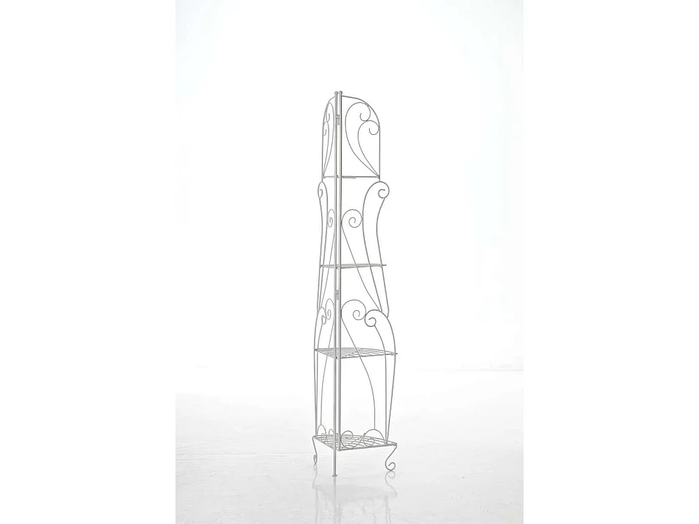 Étagères sur pied - Métal - 40 x 30 x 154cm - Blanc antique - Irma