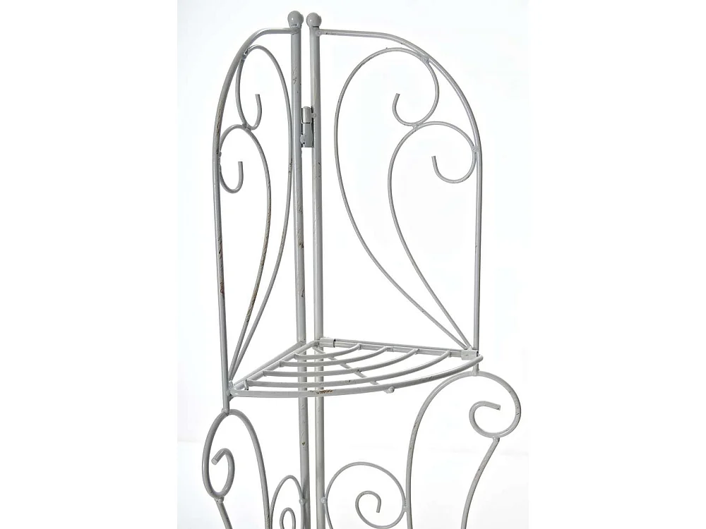 Étagères sur pied - Métal - 40 x 30 x 154cm - Blanc antique - Irma