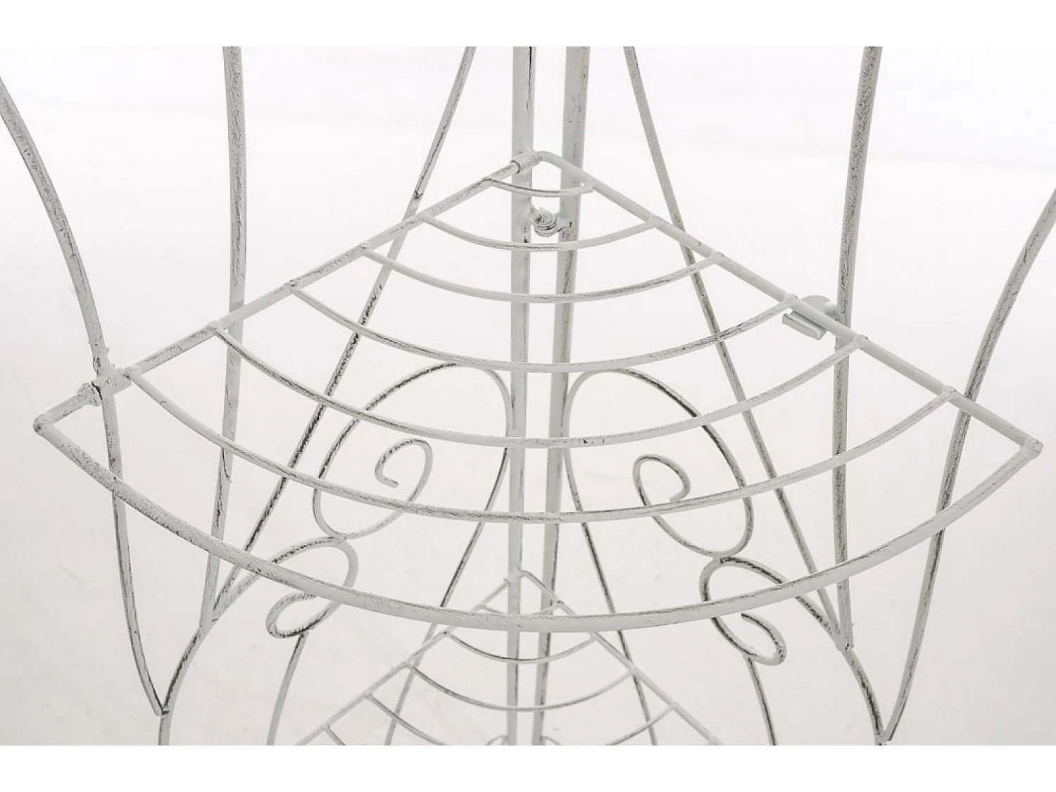 Étagères sur pied - Métal - 40 x 30 x 154cm - Blanc antique - Irma