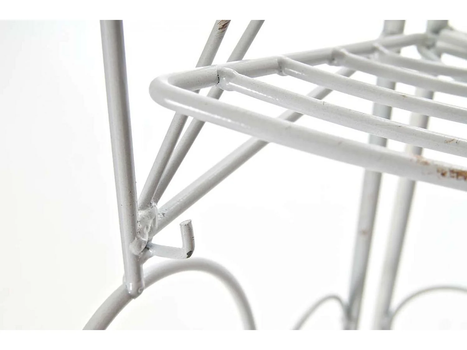 Étagères sur pied - Métal - 40 x 30 x 154cm - Blanc antique - Irma