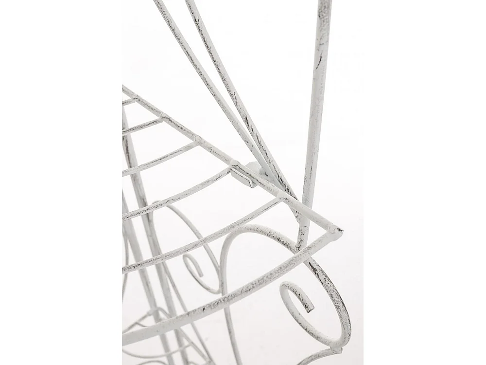 Étagères sur pied - Métal - 40 x 30 x 154cm - Blanc antique - Irma