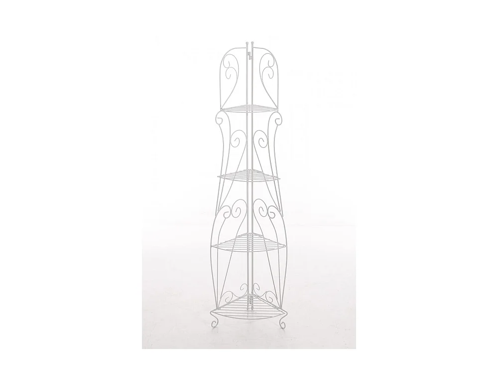 Étagères sur pied - Métal - 40 x 30 x 154cm - Blanc - Irma