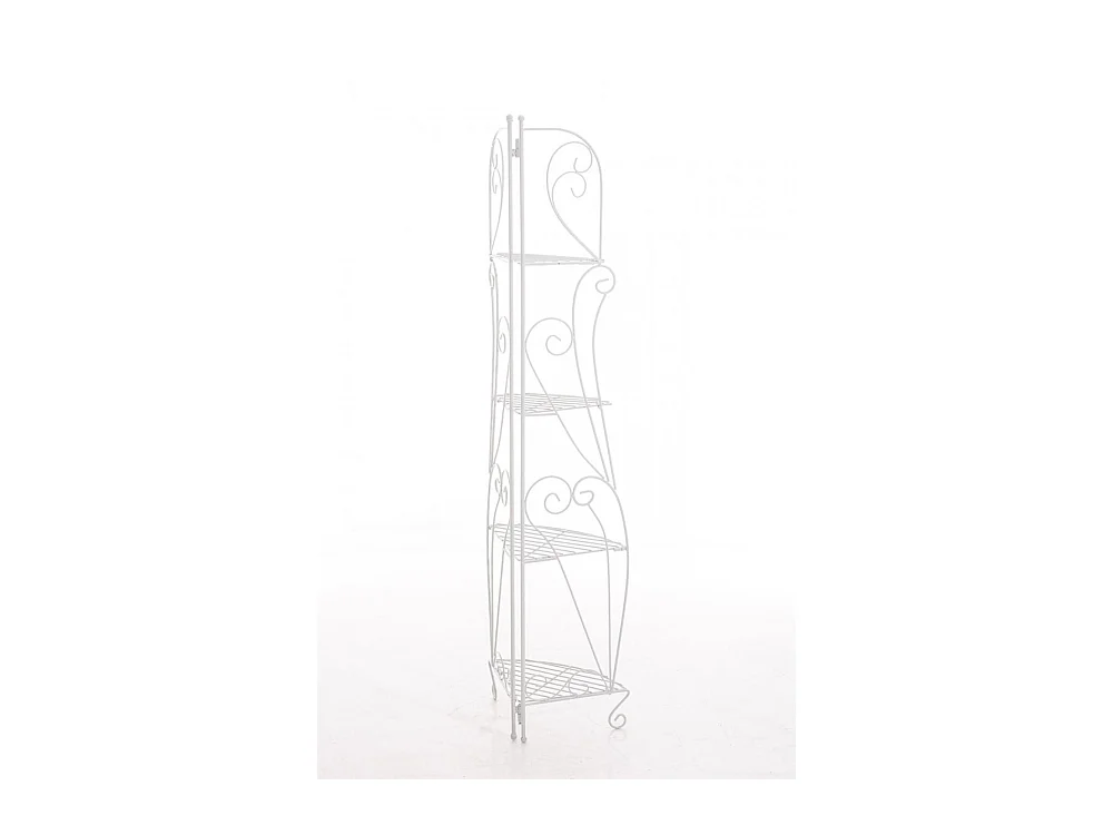 Étagères sur pied - Métal - 40 x 30 x 154cm - Blanc - Irma
