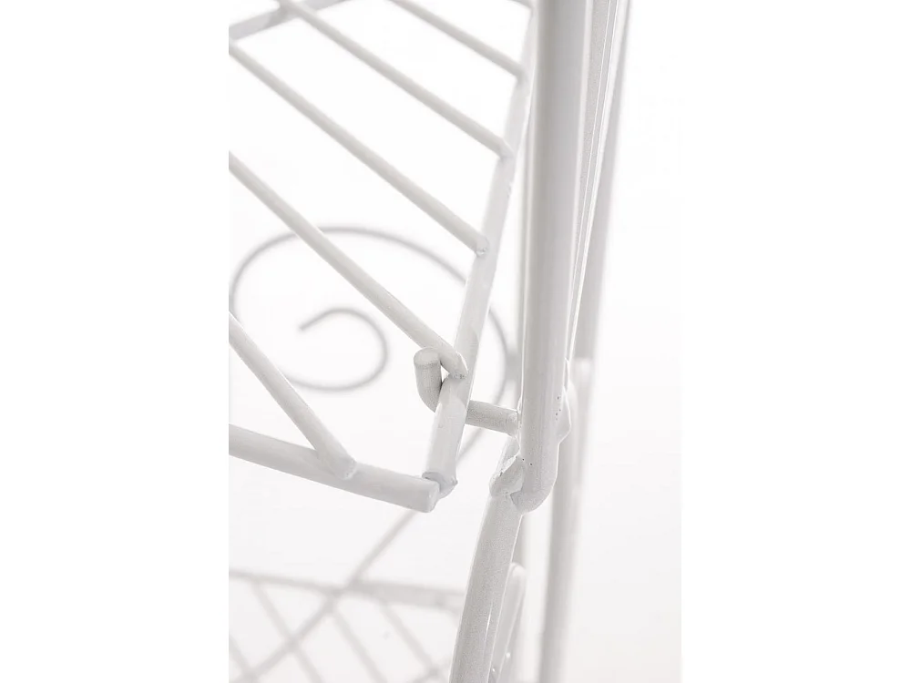 Étagères sur pied - Métal - 40 x 30 x 154cm - Blanc - Irma