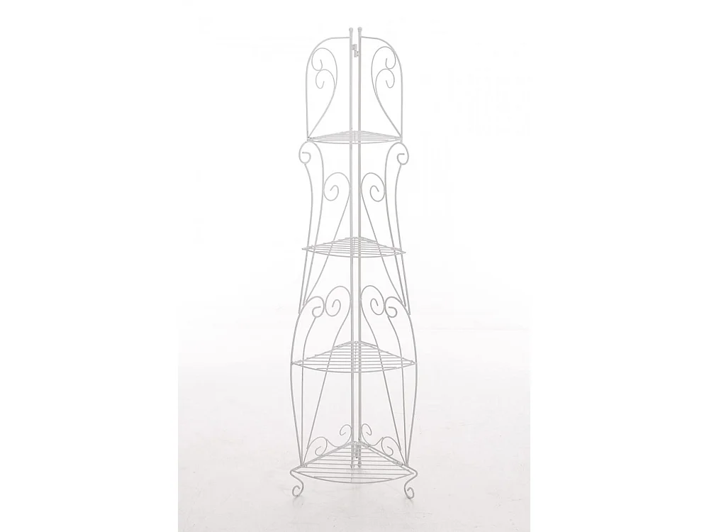 Étagères sur pied - Métal - 40 x 30 x 154cm - Blanc - Irma