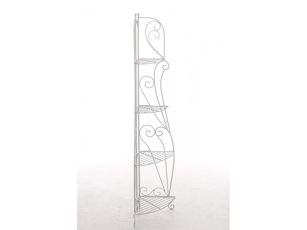 Étagères sur pied - Métal - 40 x 30 x 154cm - Blanc - Irma