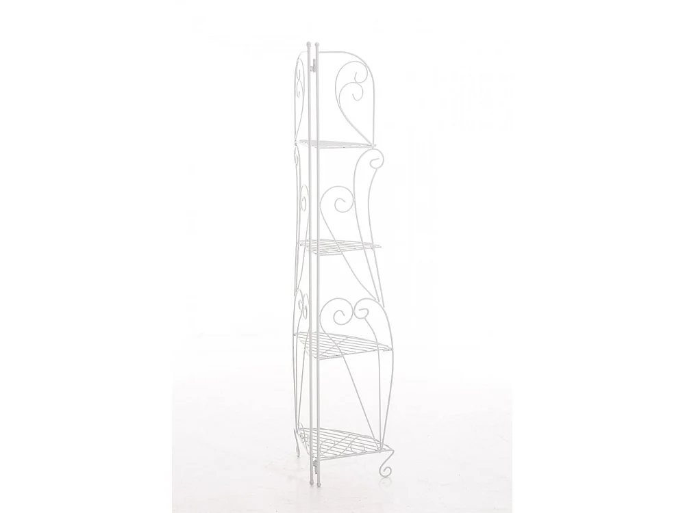 Étagères sur pied - Métal - 40 x 30 x 154cm - Blanc - Irma