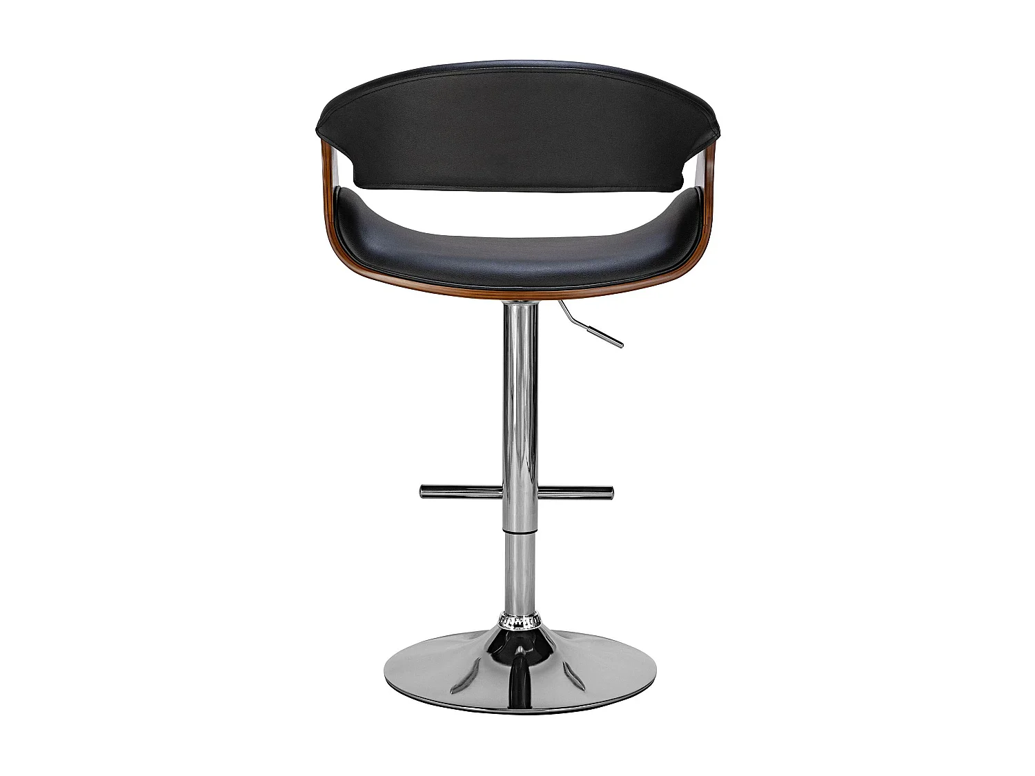Lot de 2  Tabouret de bar - Similicuir - Noyer / Noir - Foley