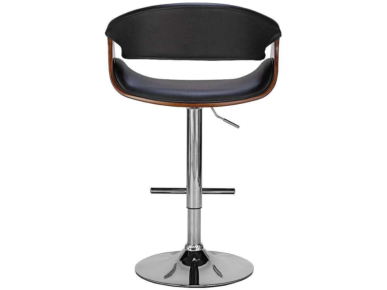 Lot de 2  Tabouret de bar - Similicuir - Noyer / Noir - Foley