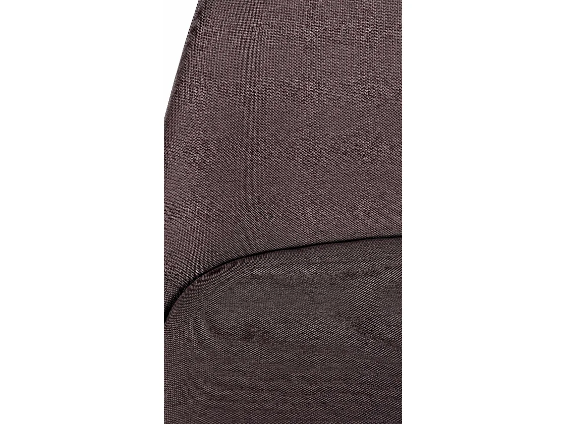 Tabouret de bar - Tissu & Noir - Marron - Corbin