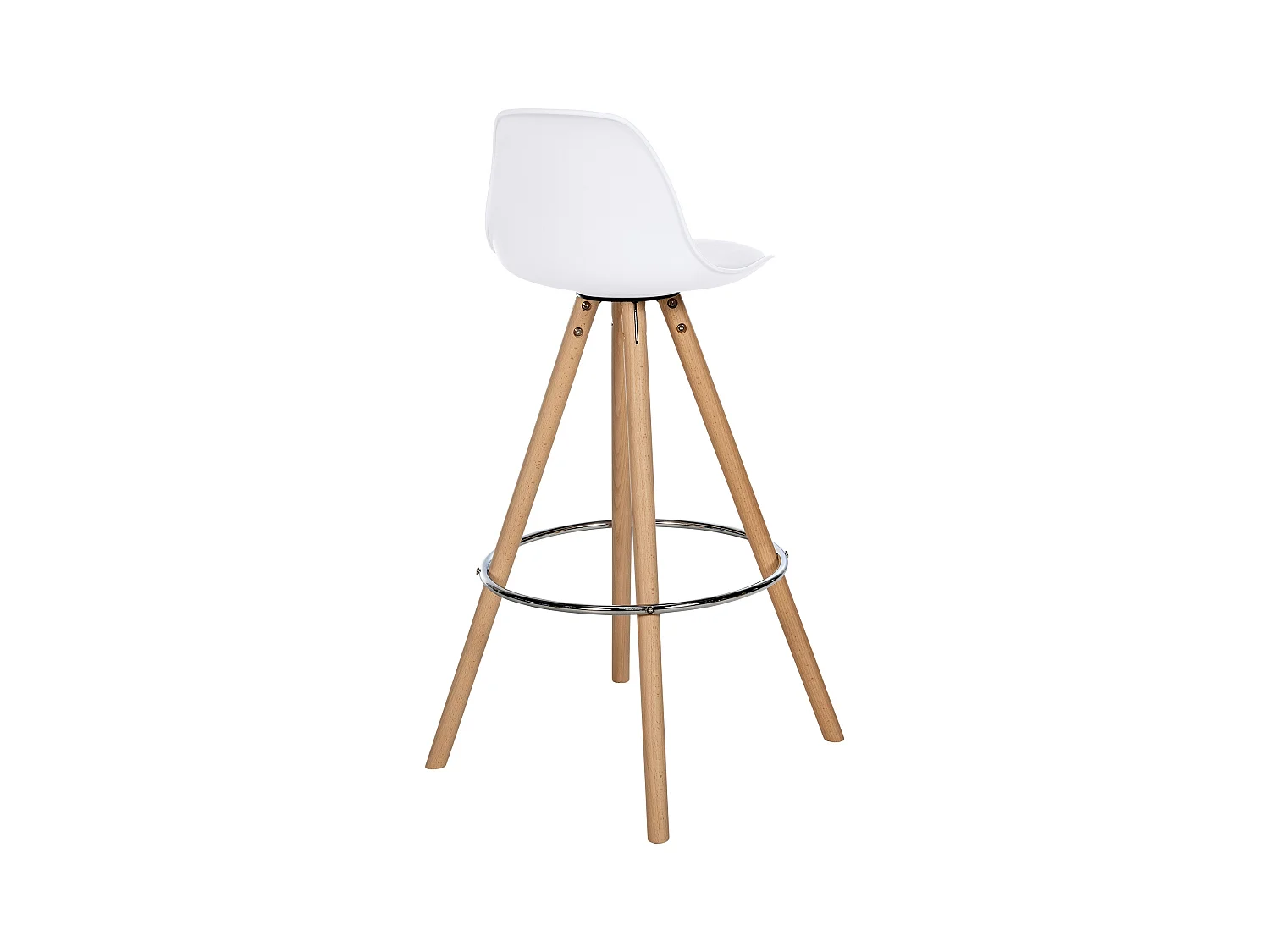 Tabouret de bar - Similicuir & Nature - Blanc - Corbin
