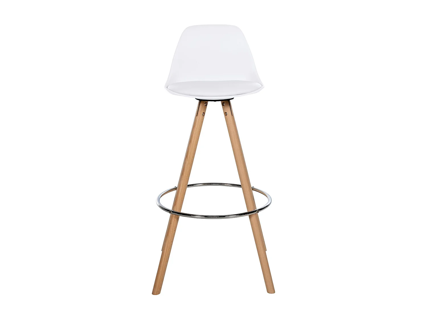Tabouret de bar - Similicuir & Nature - Blanc - Corbin