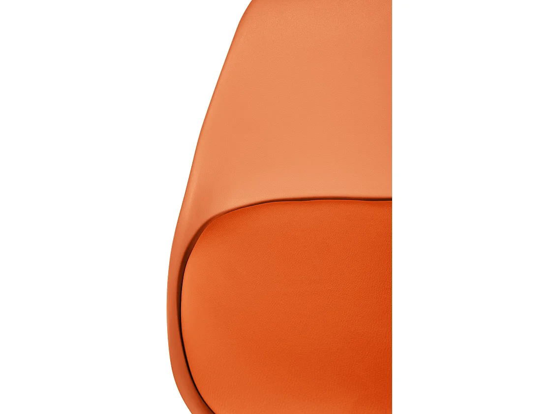 Tabouret de bar - Similicuir & Nature - Orange - Corbin