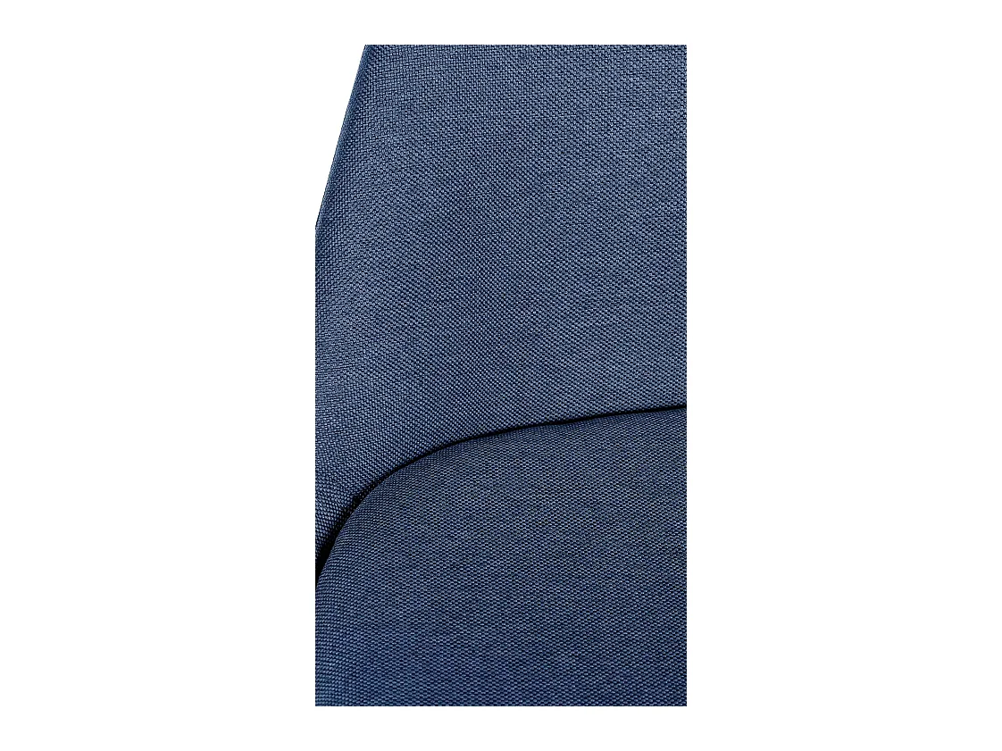 Tabouret de bar - Tissu & Noir - Bleu - Corbin