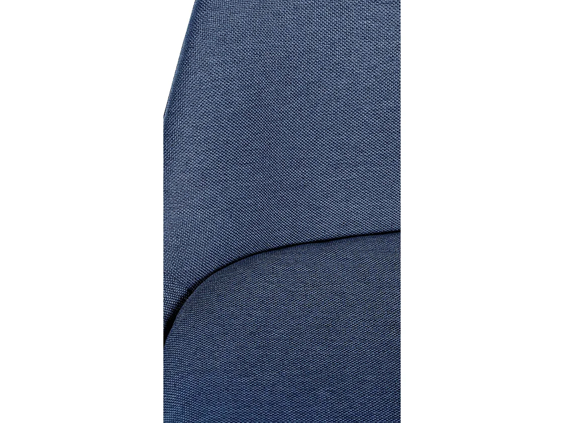 Tabouret de bar - Tissu & Noir - Bleu - Corbin