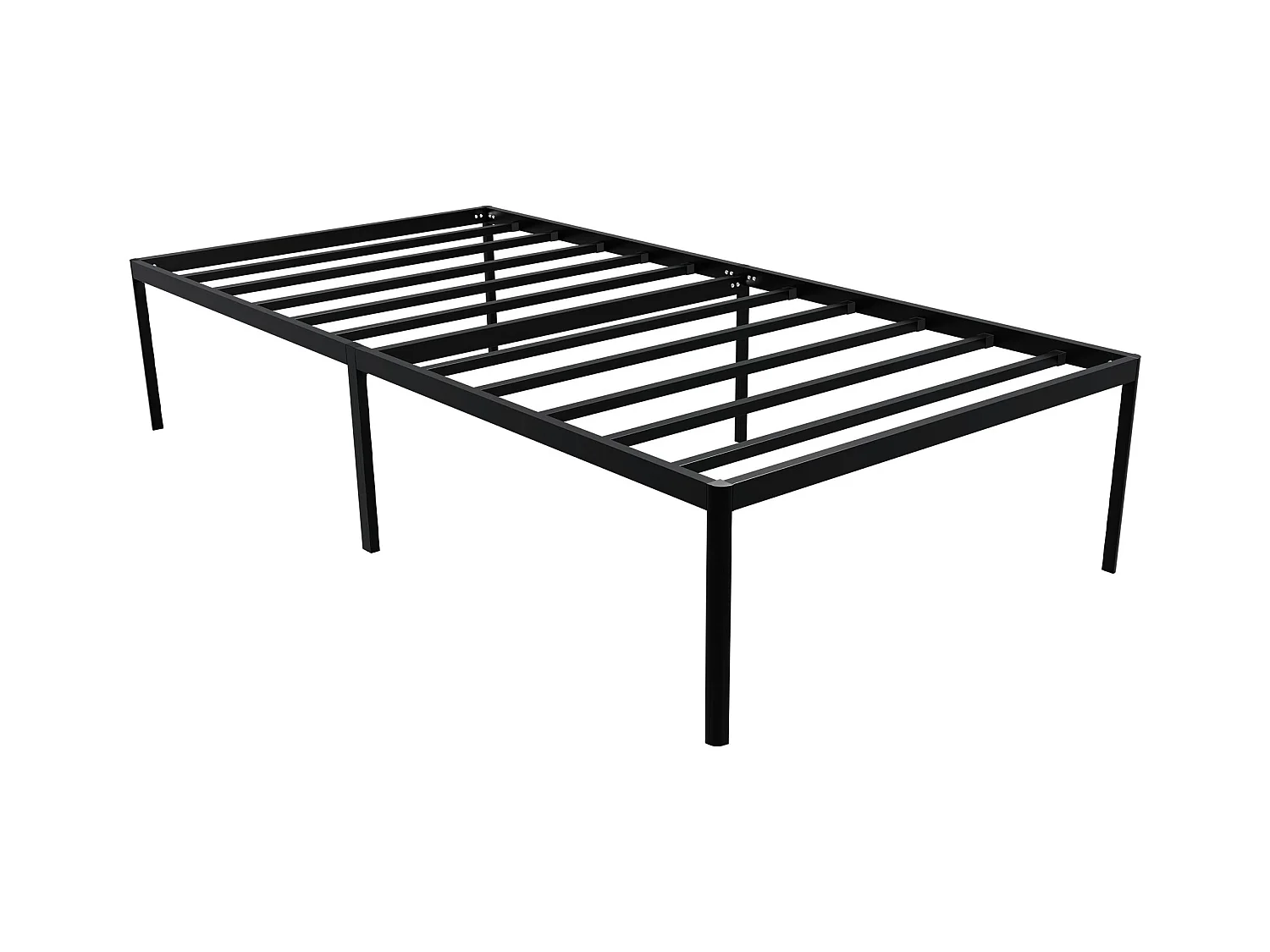 Lit en métal - Métal - 200x100x41 cm - Noir - Hamlin