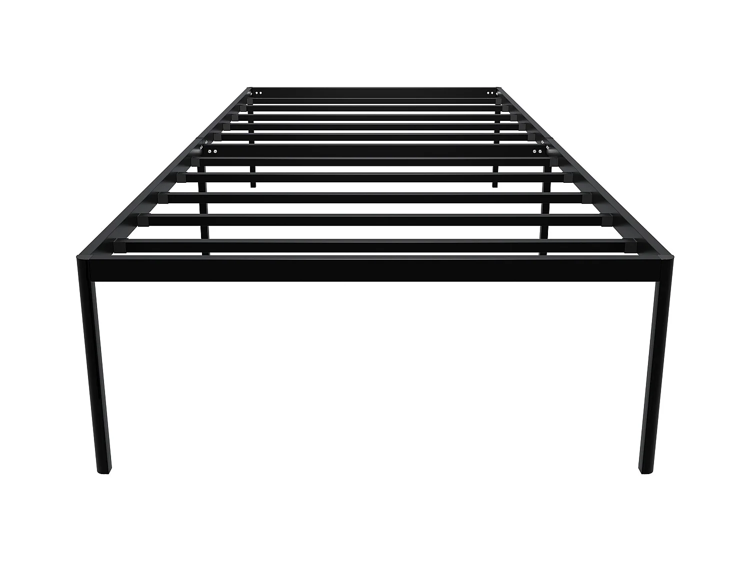 Lit en métal - Métal - 200x100x41 cm - Noir - Hamlin