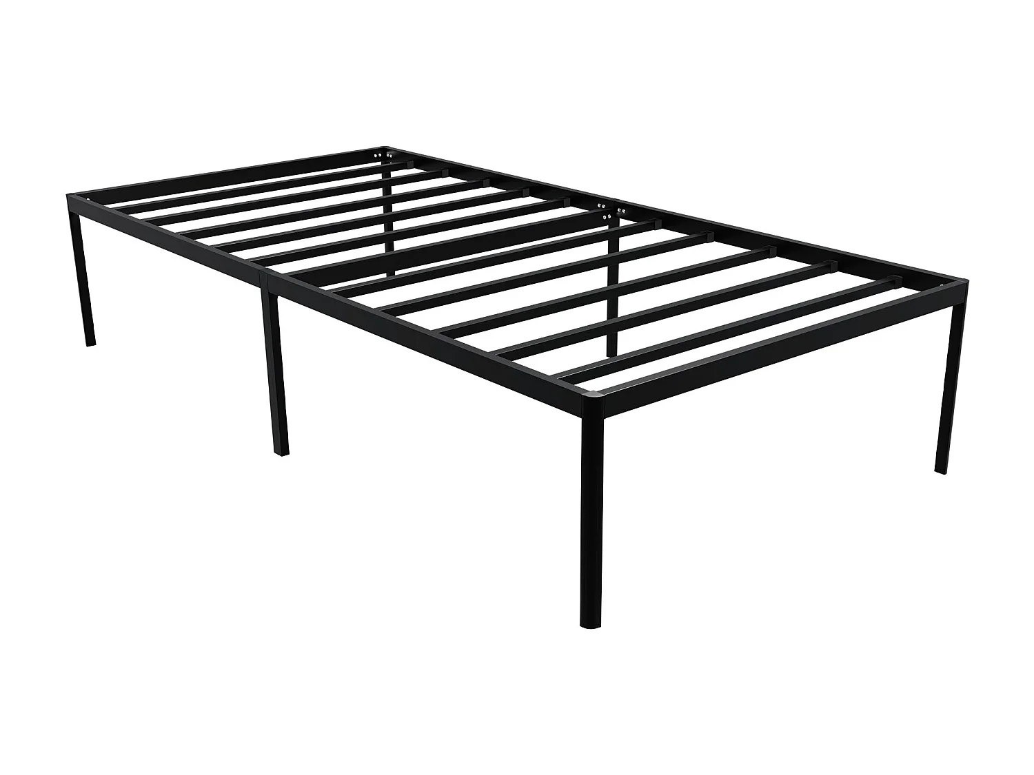 Lit en métal - Métal - 200x100x41 cm - Noir - Hamlin