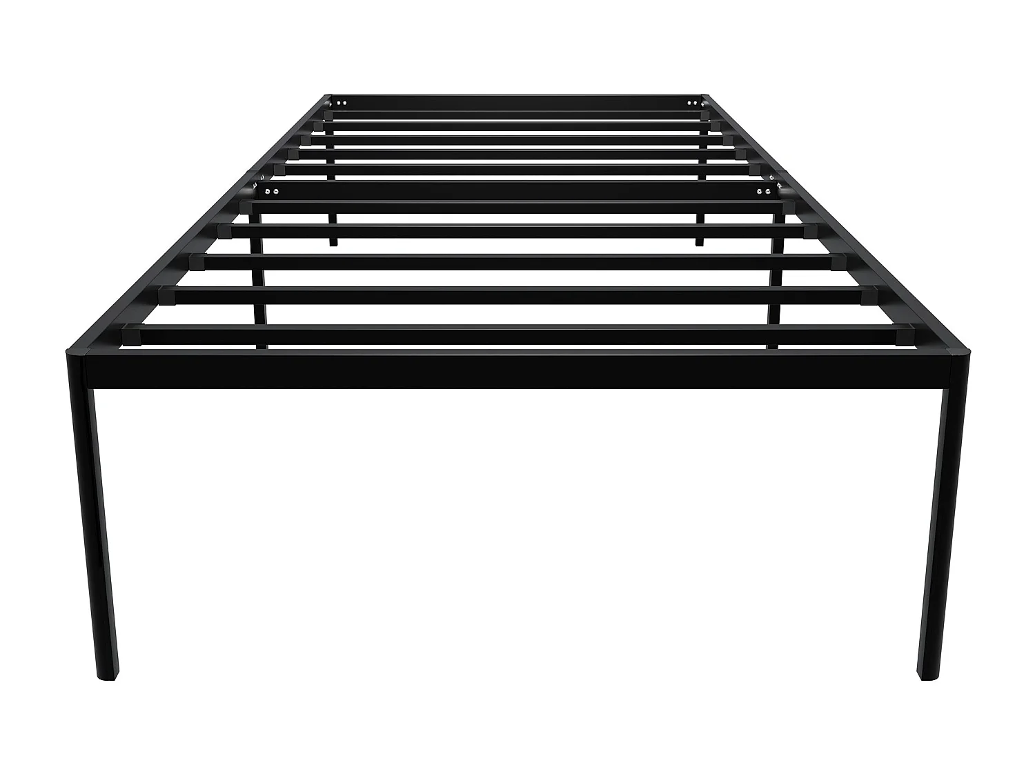 Lit en métal - Métal - 200x100x41 cm - Noir - Hamlin