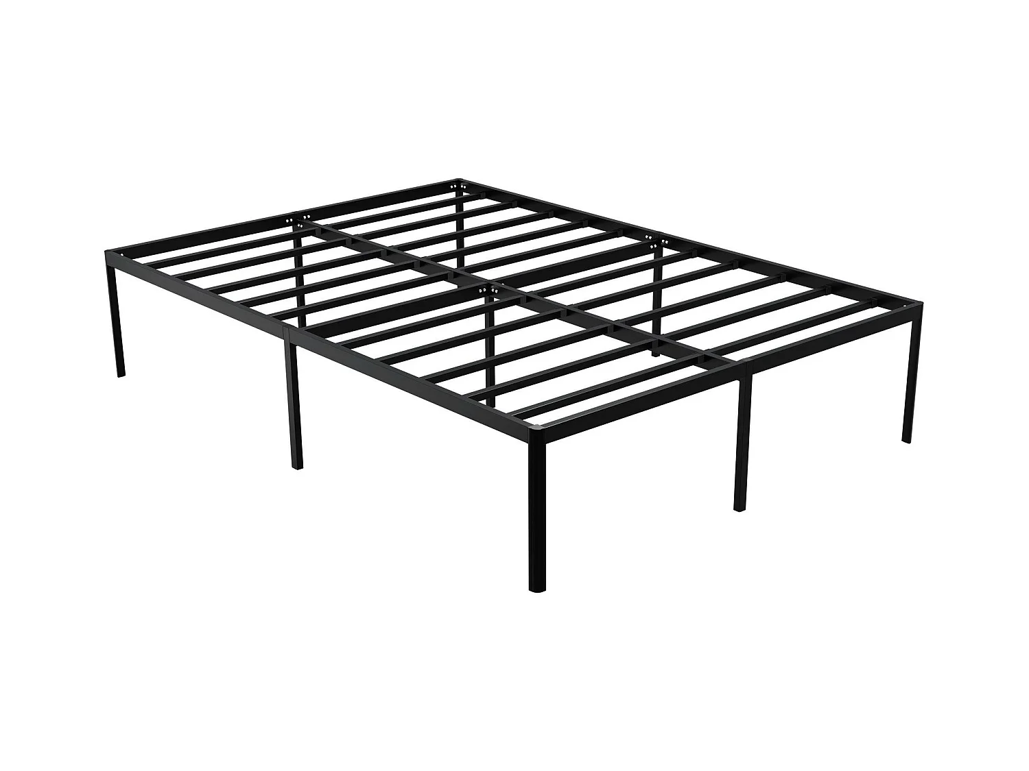 Lit en métal - Métal - 200x140x41 cm - Noir - Hamlin