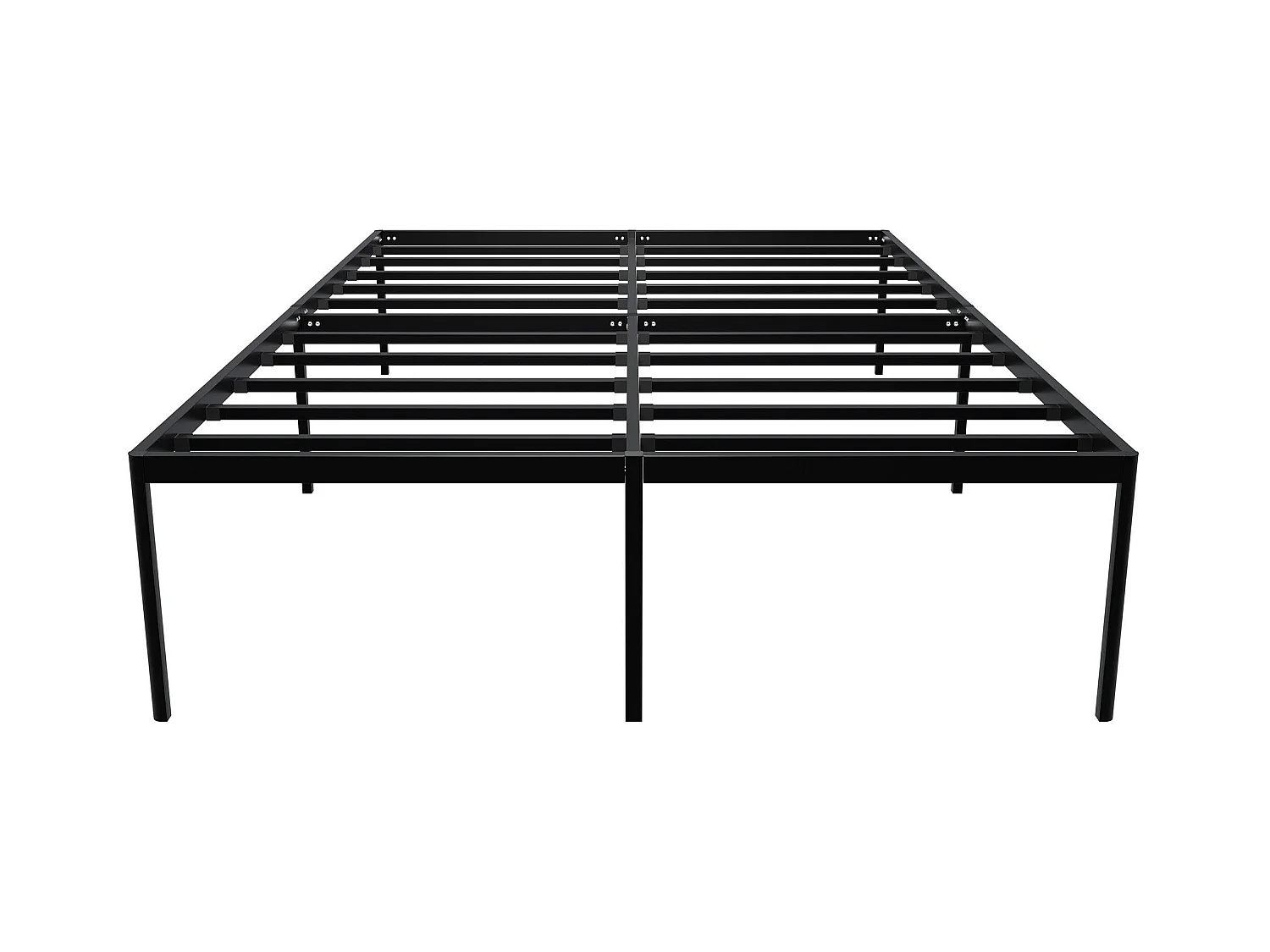 Lit en métal - Métal - 200x140x41 cm - Noir - Hamlin