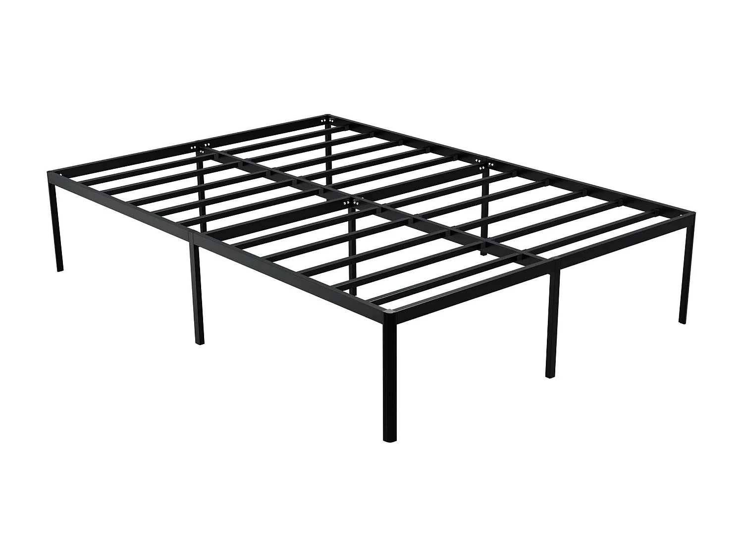 Lit en métal - Métal - 200x140x41 cm - Noir - Hamlin