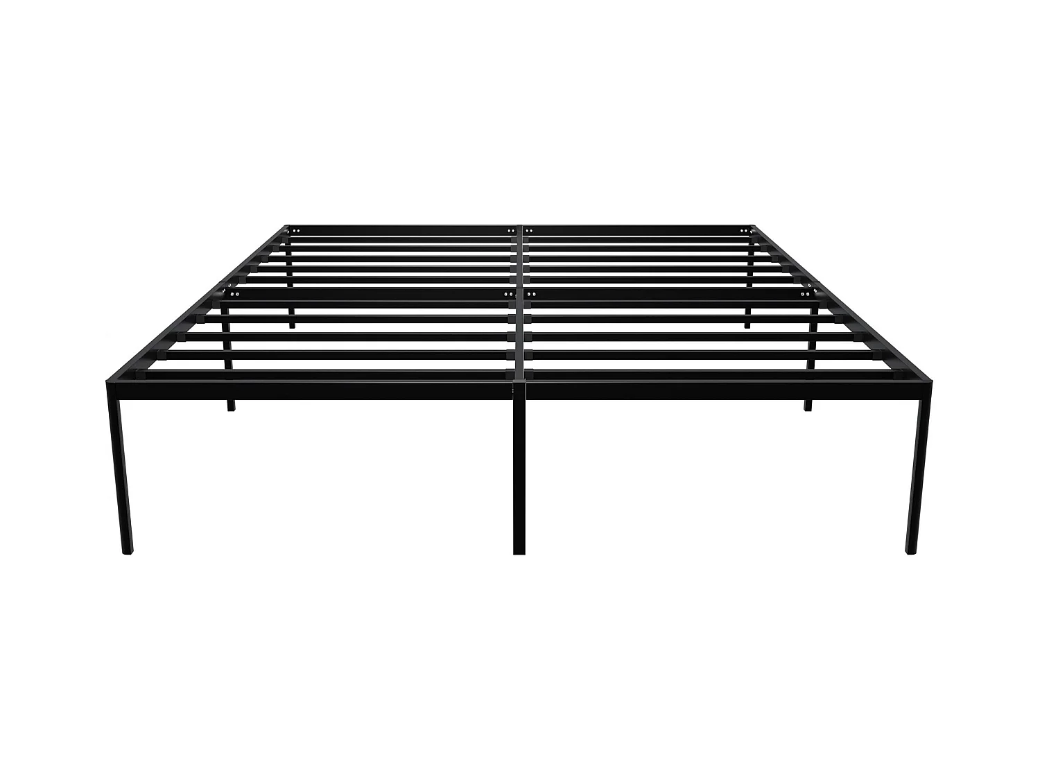 Lit en métal - Métal - 200x180x41 cm - Noir - Hamlin