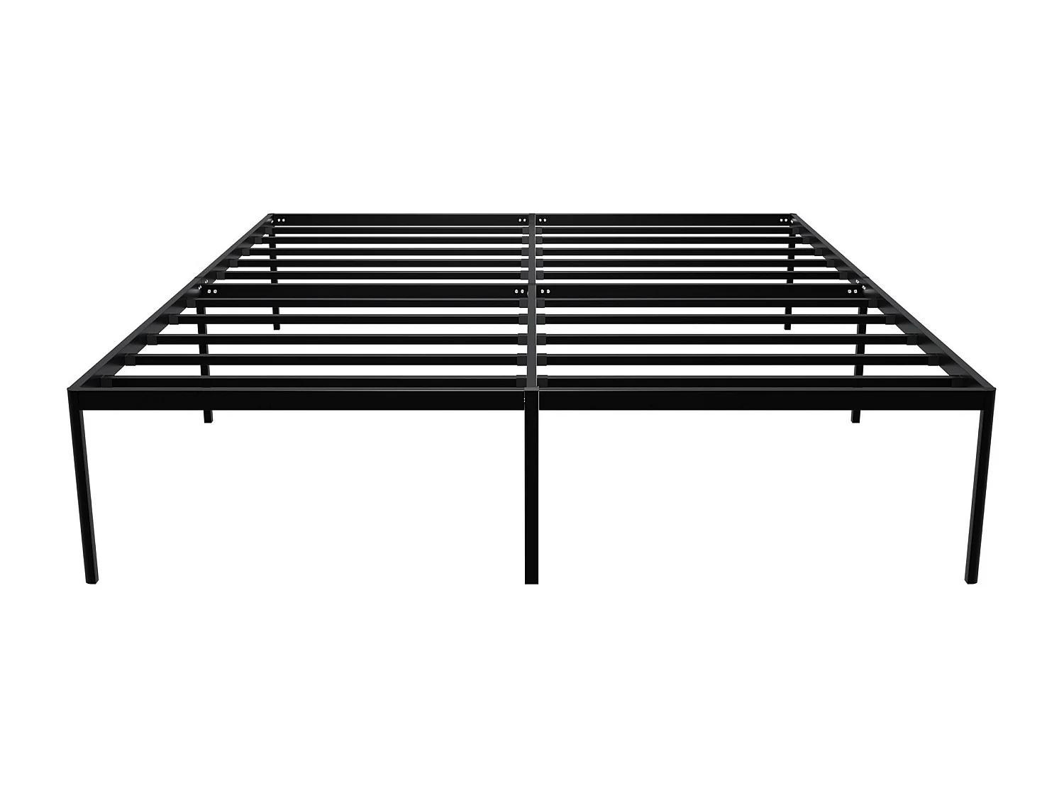 Lit en métal - Métal - 200x180x41 cm - Noir - Hamlin