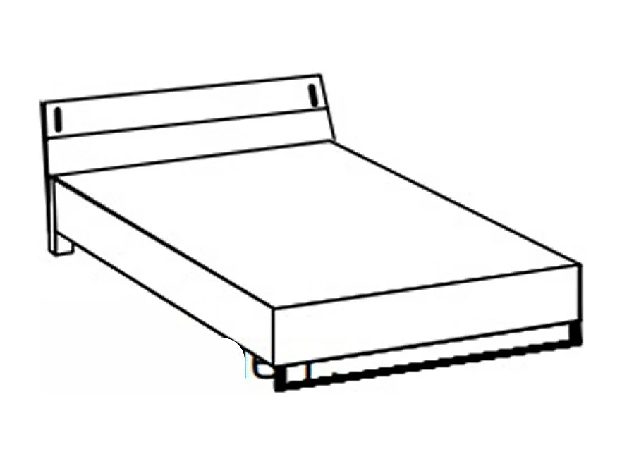Lit adulte coloris graphite et verre noir, rechampis graphite - longueur 188 x profondeur 210 x hauteur 93 cm
