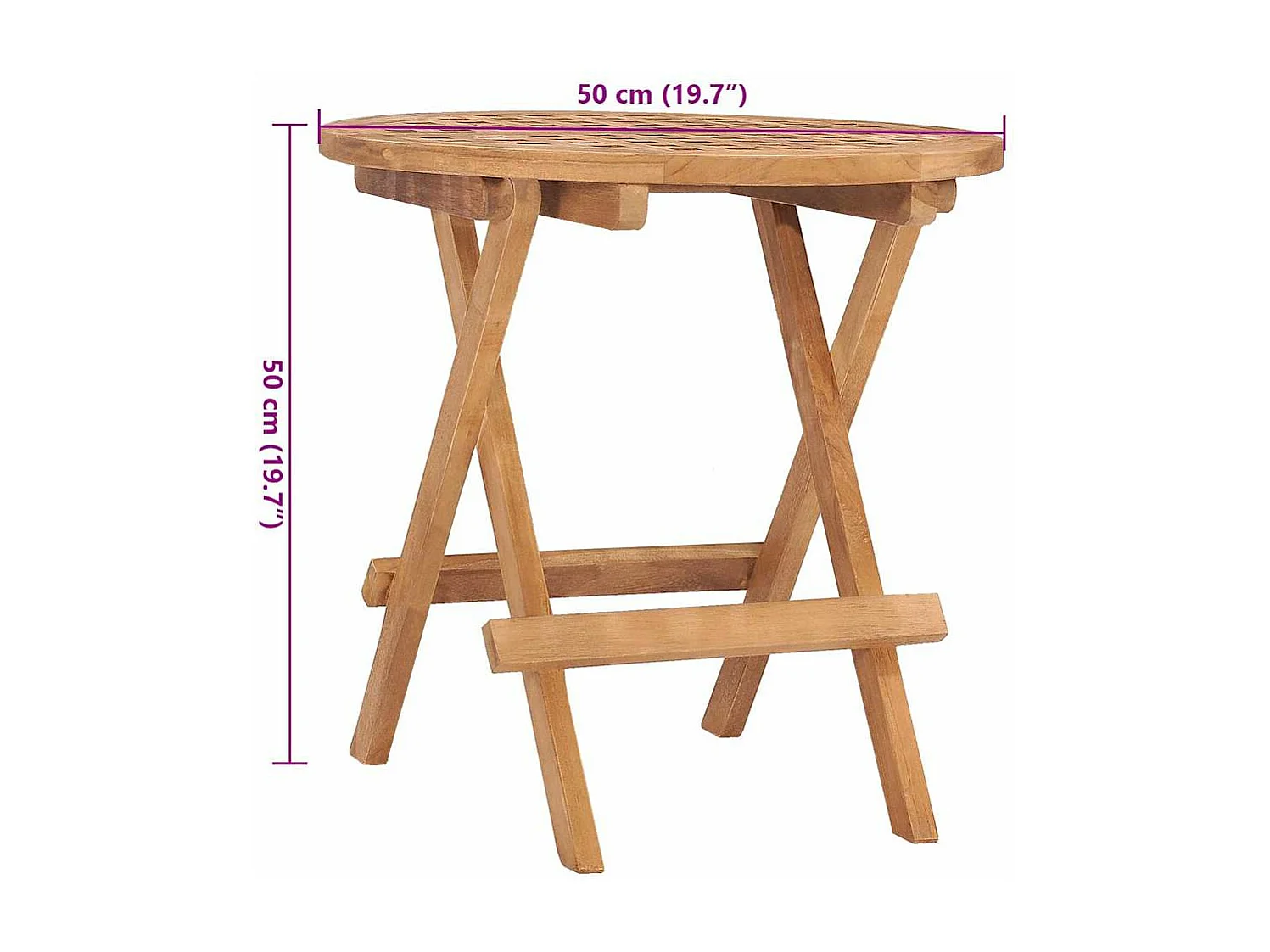 Set da Pranzo Giardino Pieghevole 3 pz Cuscino Massello di Teak