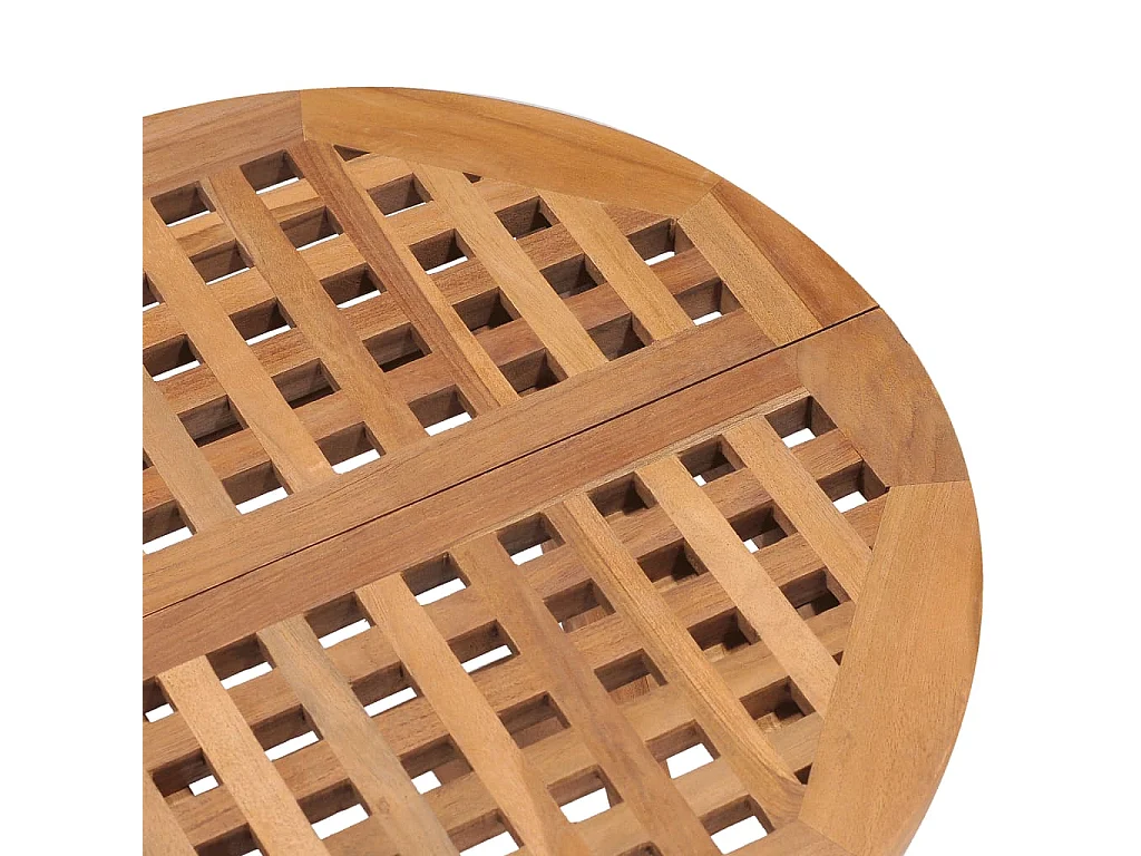 Set da Pranzo Giardino Pieghevole 3 pz Cuscino Massello di Teak