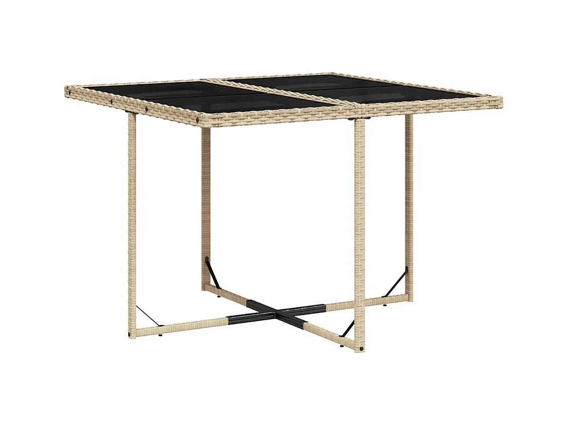 Ensemble à manger de jardin et coussins 9 pcs mélange beige