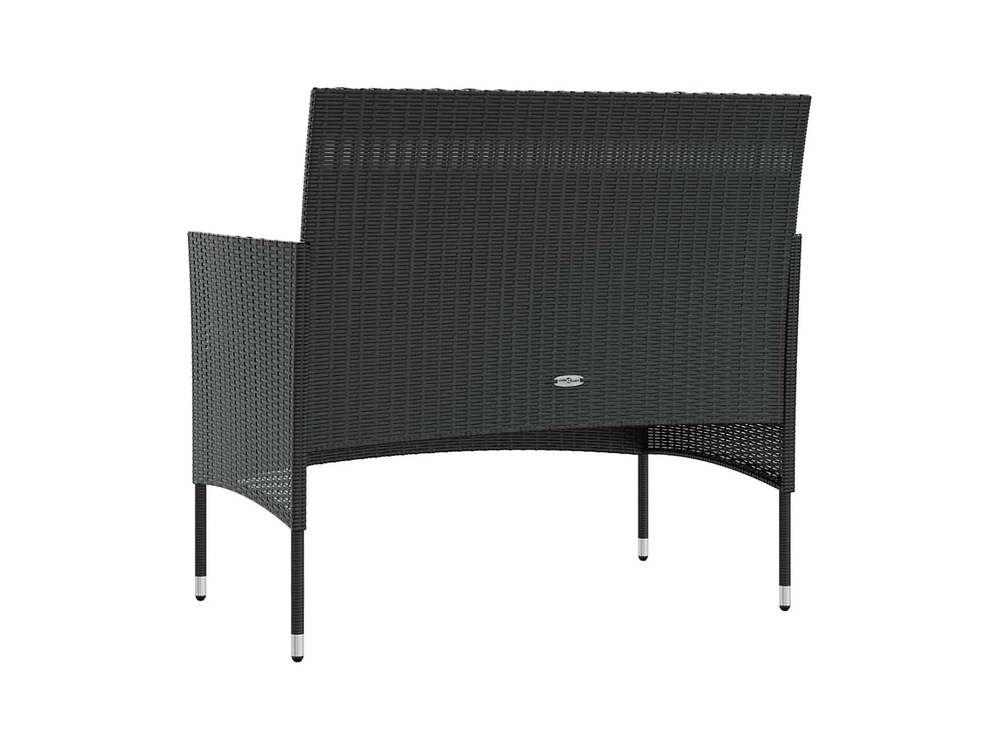 Salon de jardin 16 pcs avec coussins Résine tressée Noir