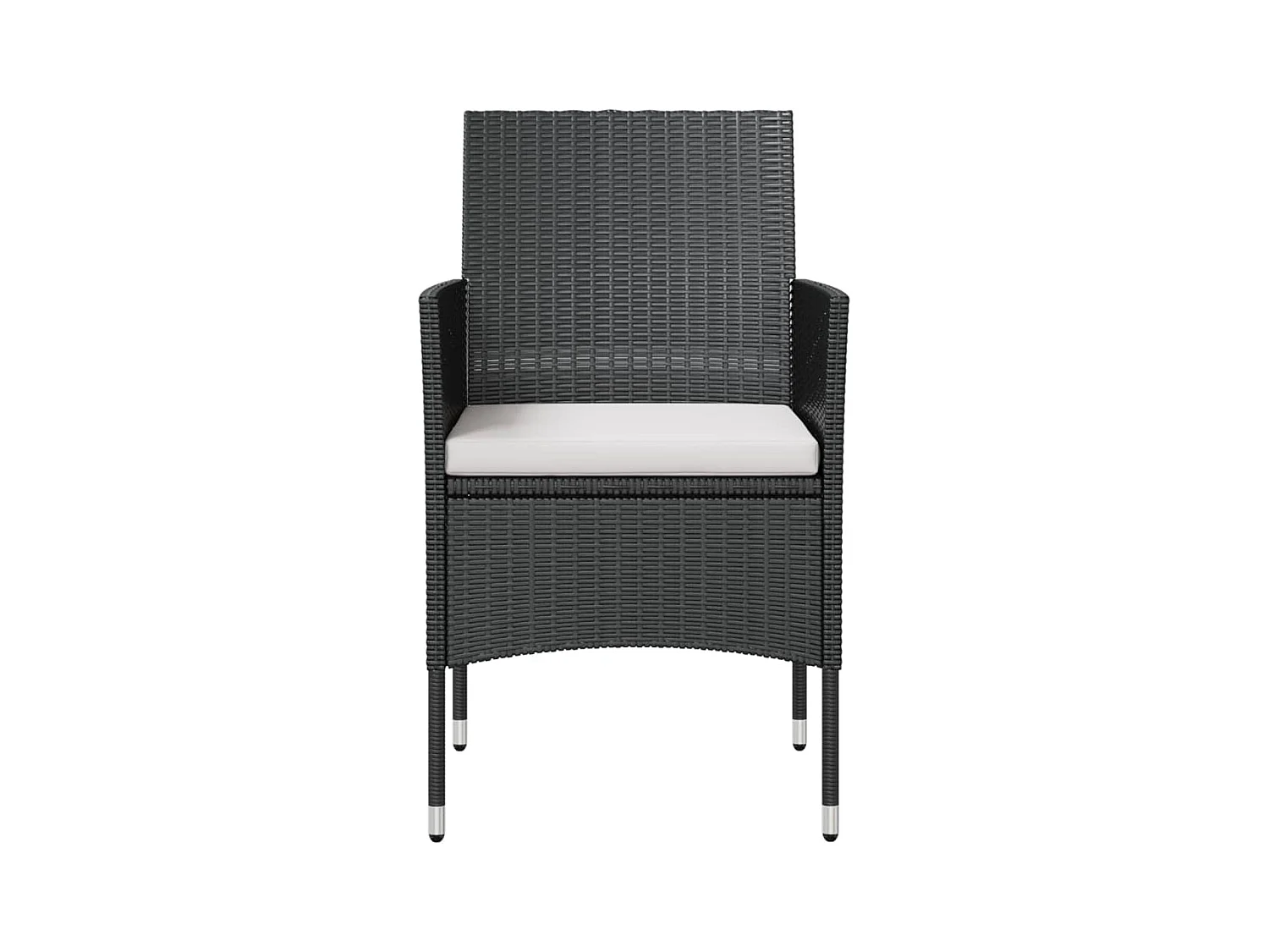 Salon de jardin 16 pcs avec coussins Résine tressée Noir