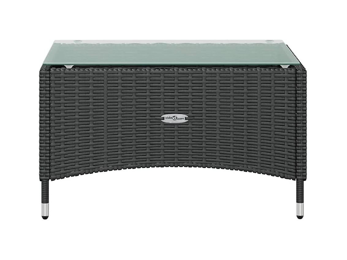 Salon de jardin 16 pcs avec coussins Résine tressée Noir