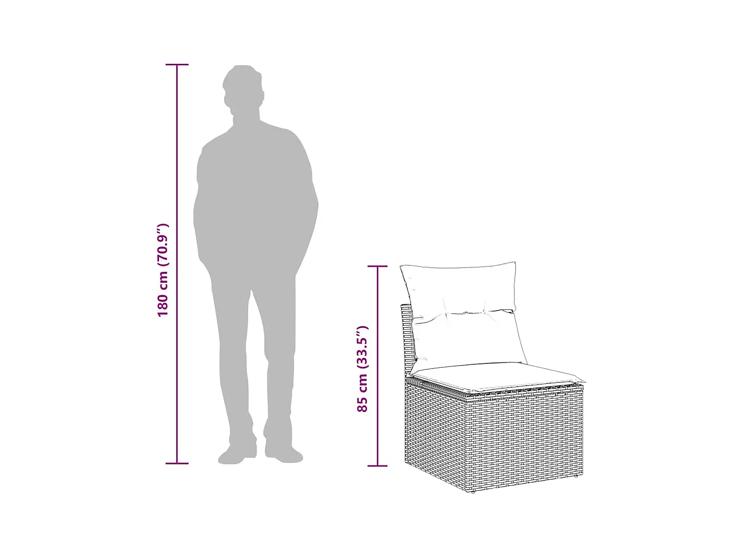 Set sofás jardín y cojines 2 pzas ratán sintético acacia gris