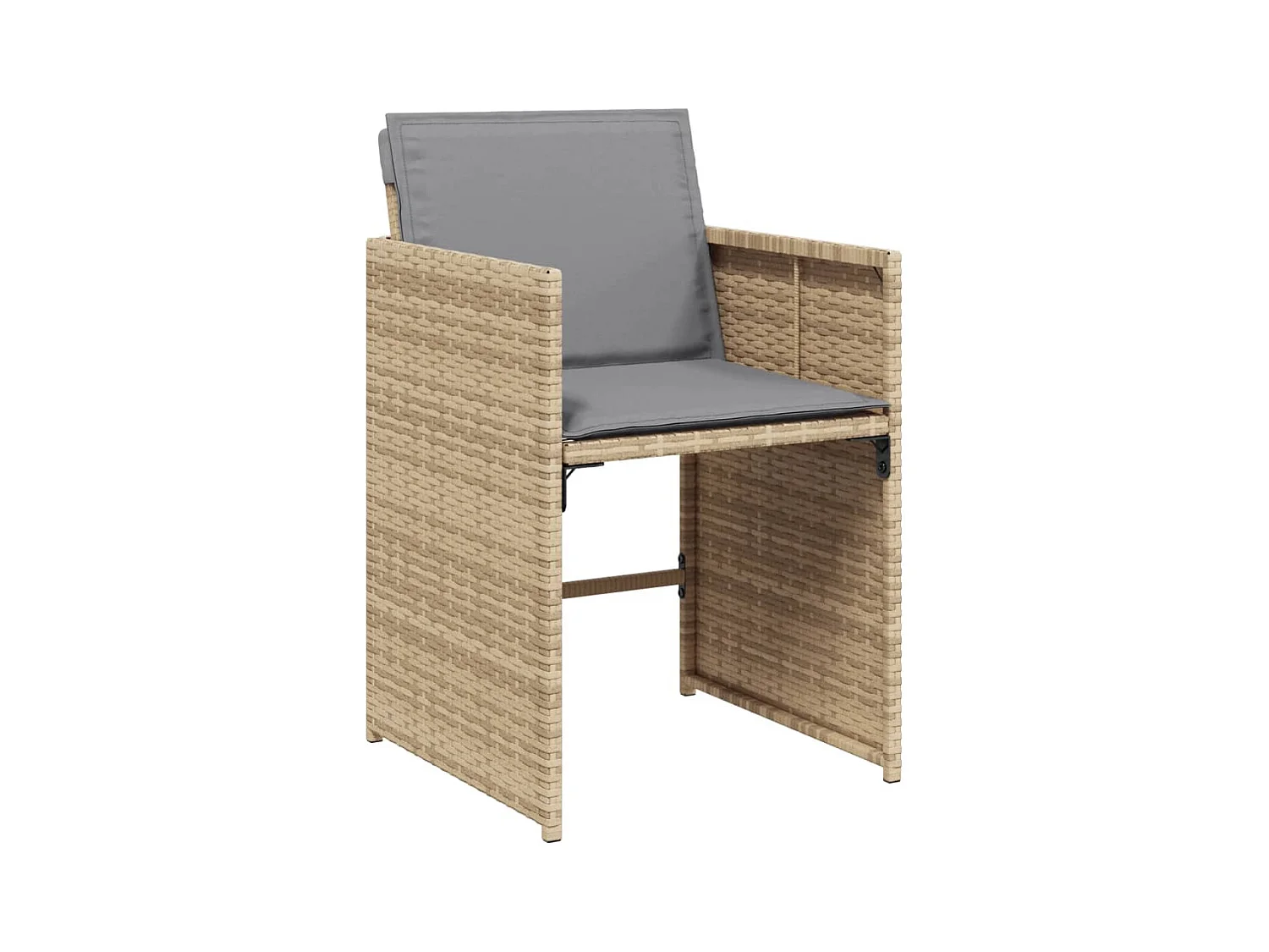 Ensemble à manger de jardin et coussins 9 pcs mélange beige