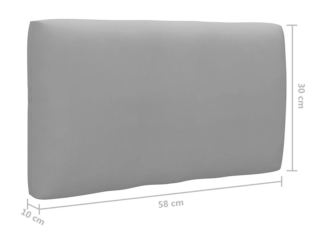 Salon de jardin palette 6pcs avec coussins Pin imprégné de gris