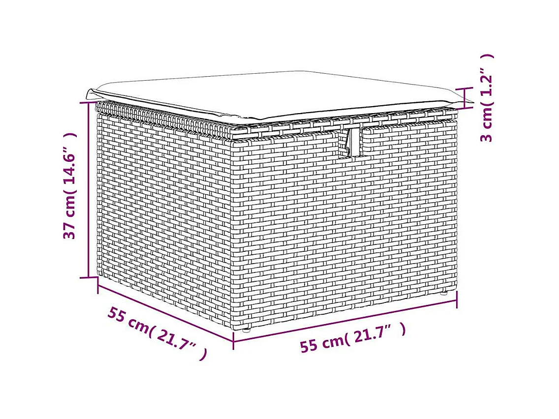 Set Divani da Giardino con Cuscini 2 pz Nero Polyrattan Acacia