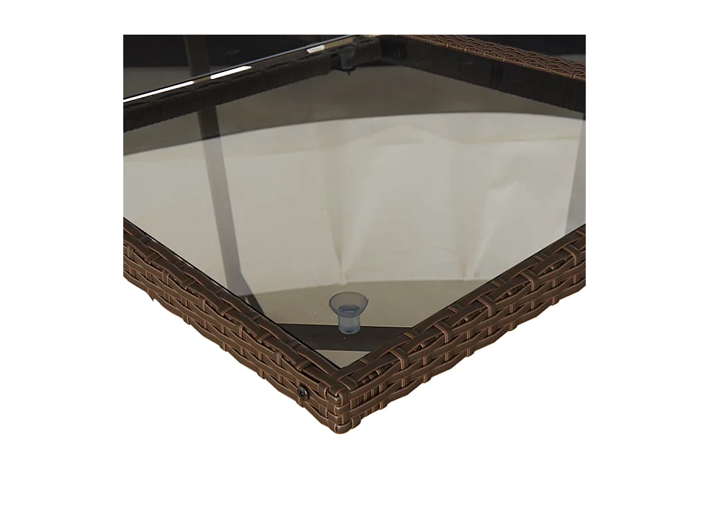 11-delige Tuinset met kussens poly rattan bruin