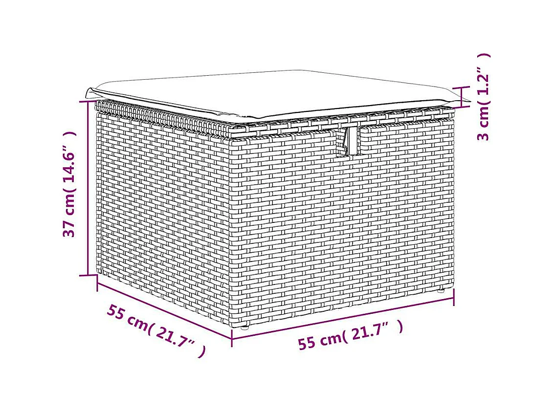 2-tlg. Garten-Sofagarnitur mit Kissen Grau Poly Rattan Akazie