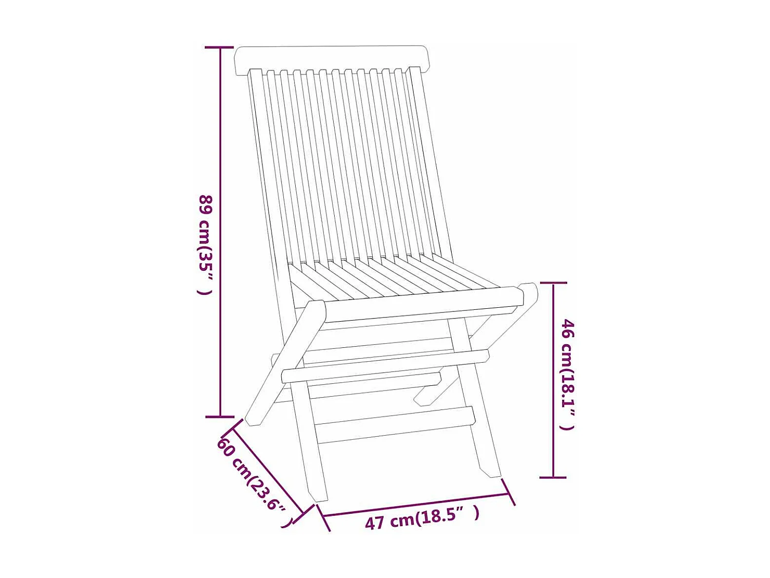 3-delige Tuinset massief teakhout
