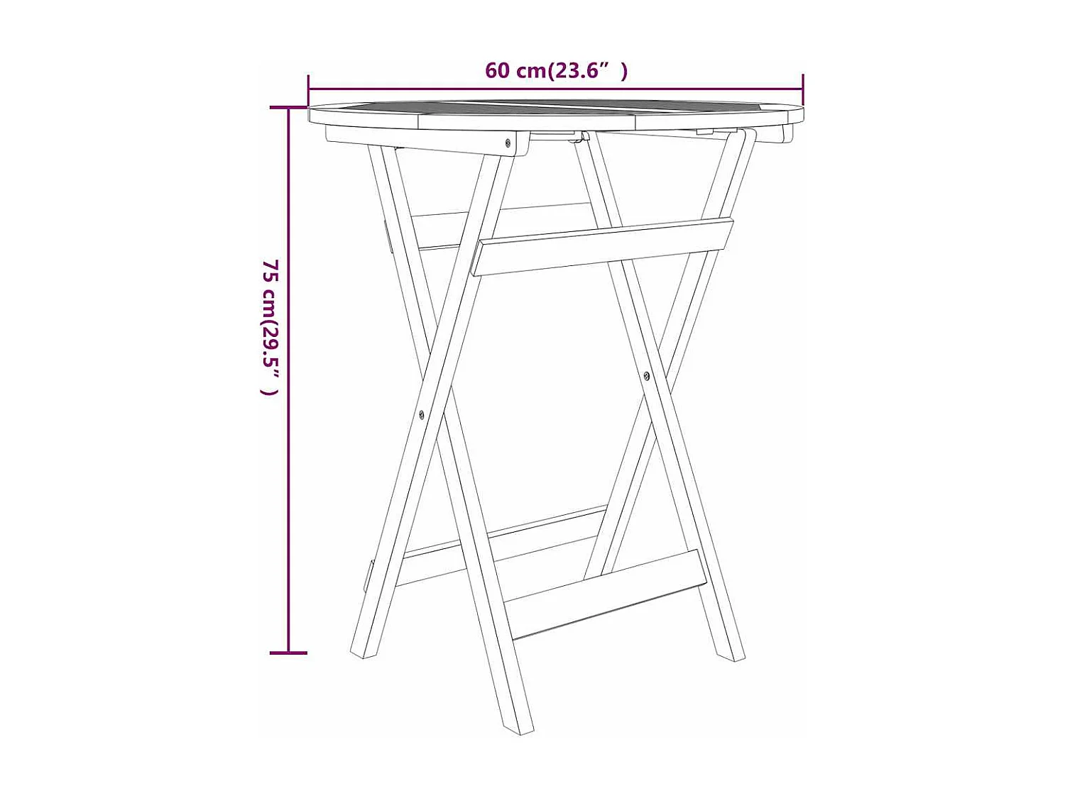 3-delige Tuinset massief teakhout