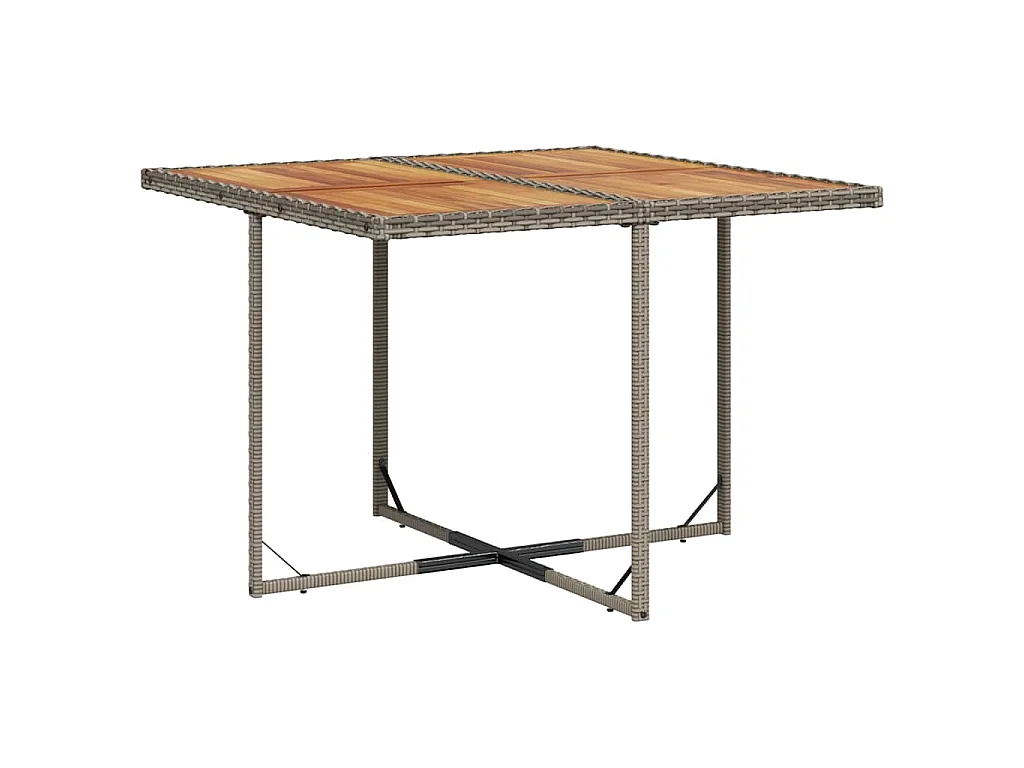 5-delige Tuinset met kussens poly rattan grijs