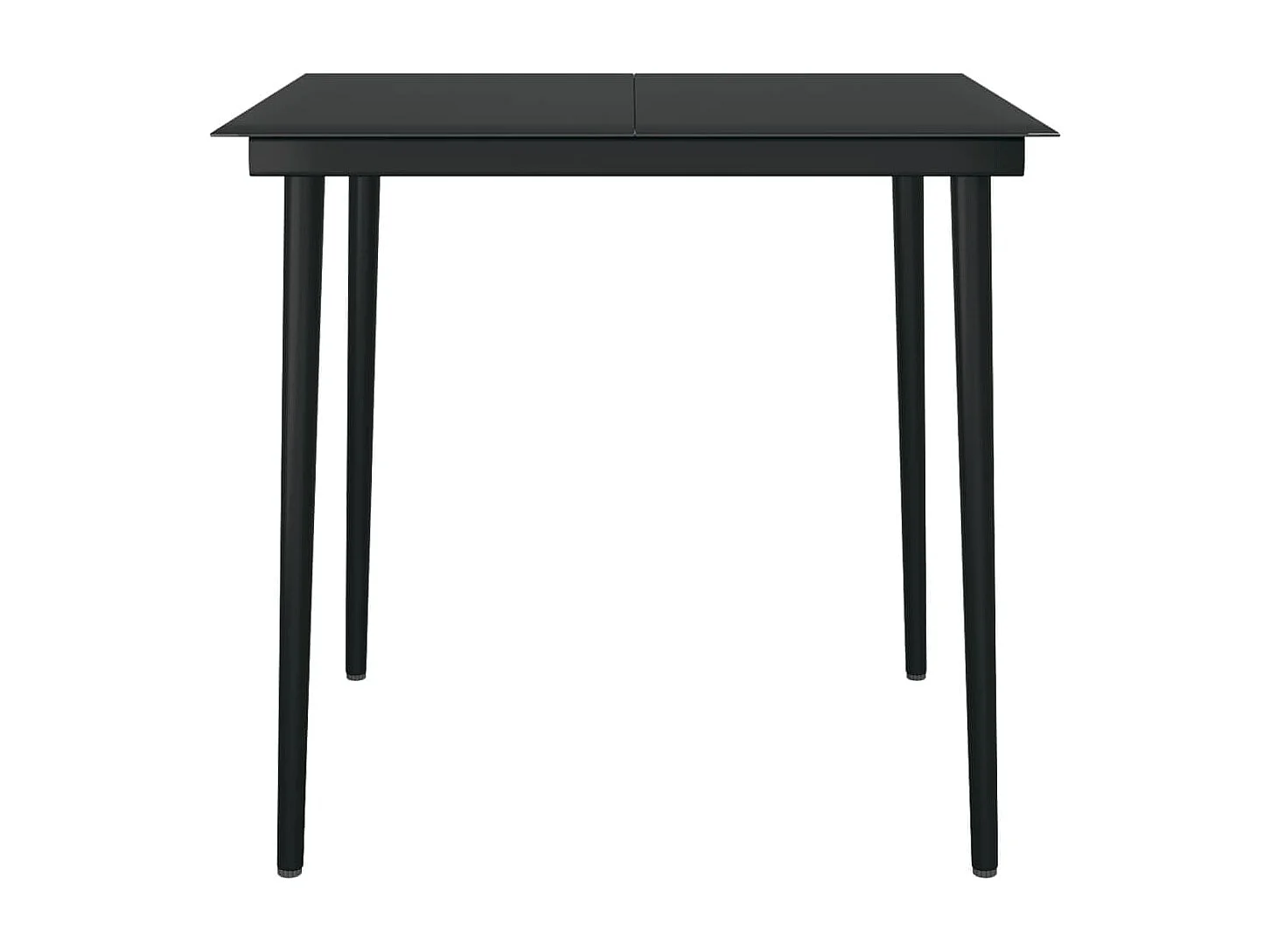 Set da Pranzo per Giardino 3 pz con Cuscini Polyrattan e Vetro