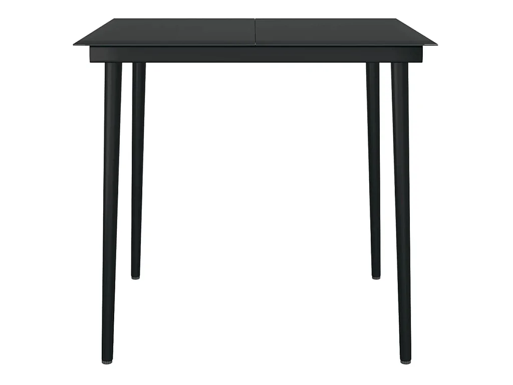 Set comedor de jardín 3 pzas y cojines ratán sintético y vidrio
