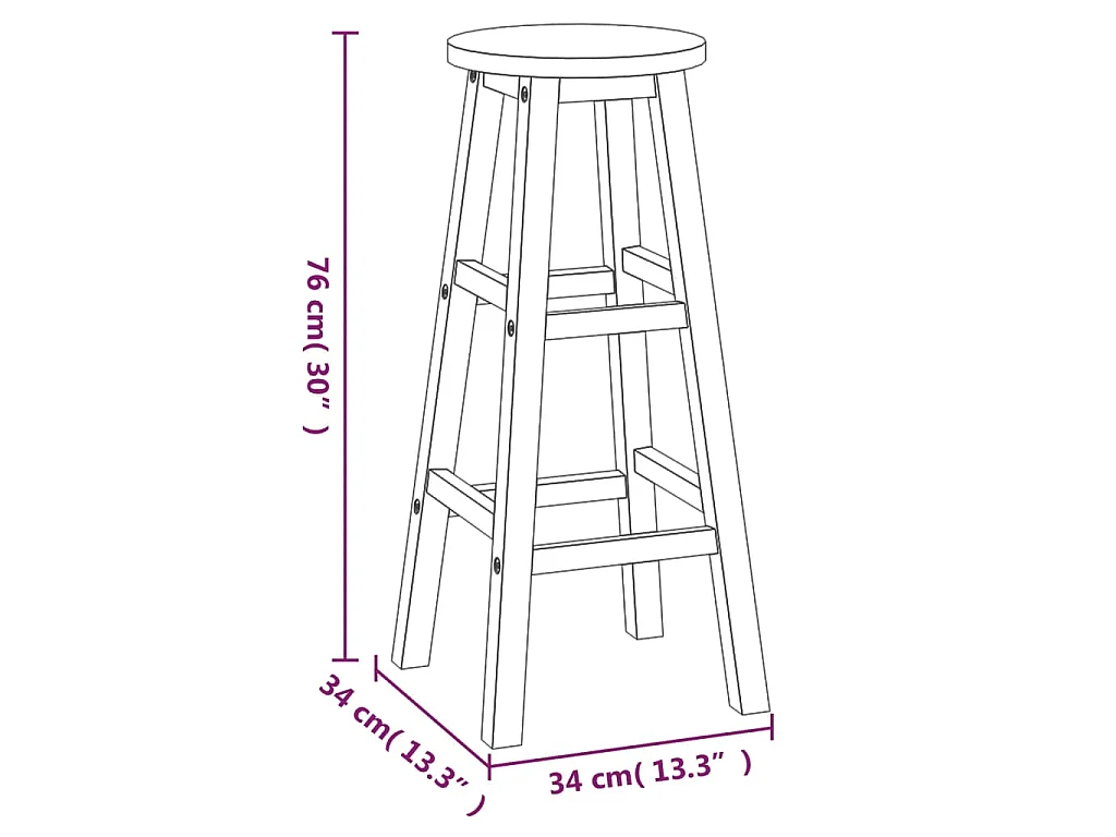 7-delige Tuinbarset massief acaciahout