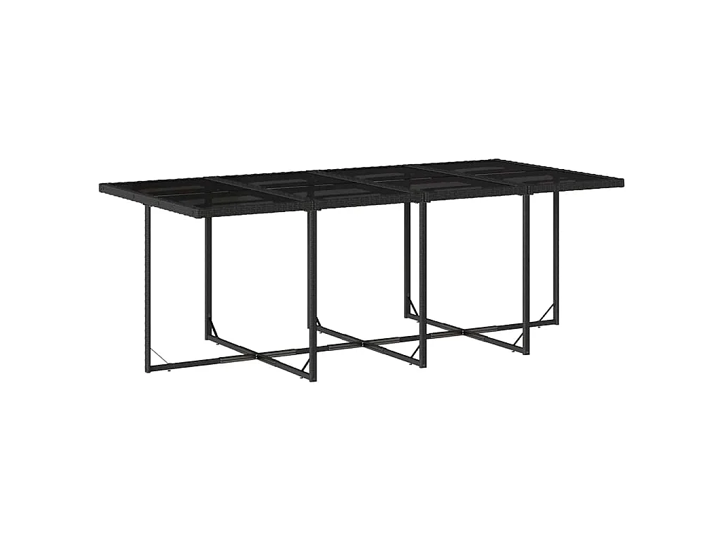 9-delige Tuinset poly rattan zwart