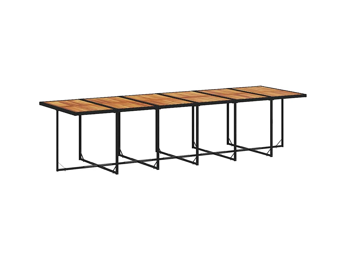 17 pcs conjunto de jantar p/ jardim c/ almofadões vime PE preto