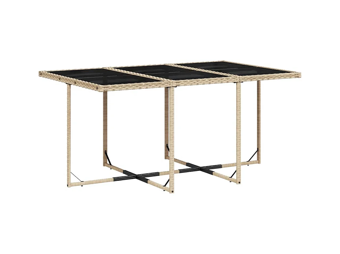 Ensemble à manger de jardin et coussins 11 pcs mélange beige